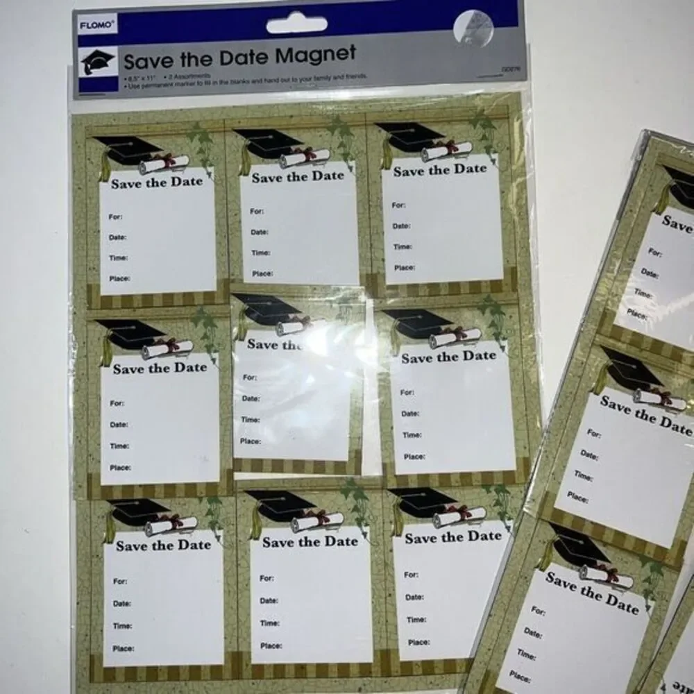 Graduation Save‎ the Date Magnet Write In 18 Magnets New